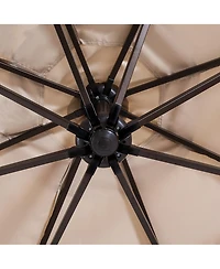 Westintrends 10 ft Outdoor Patio Cantilever Umbrella with Weight Base