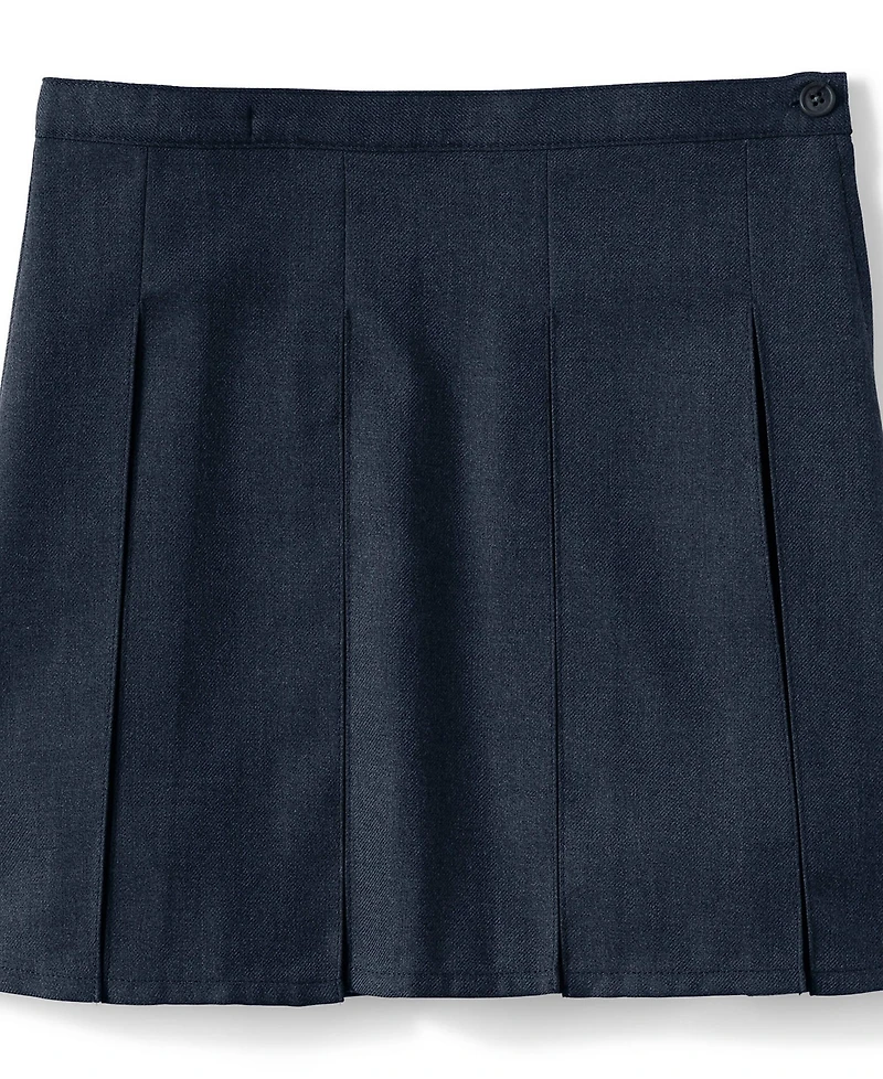 Lands' End Big Girls Box Pleat Skirt Top of Knee