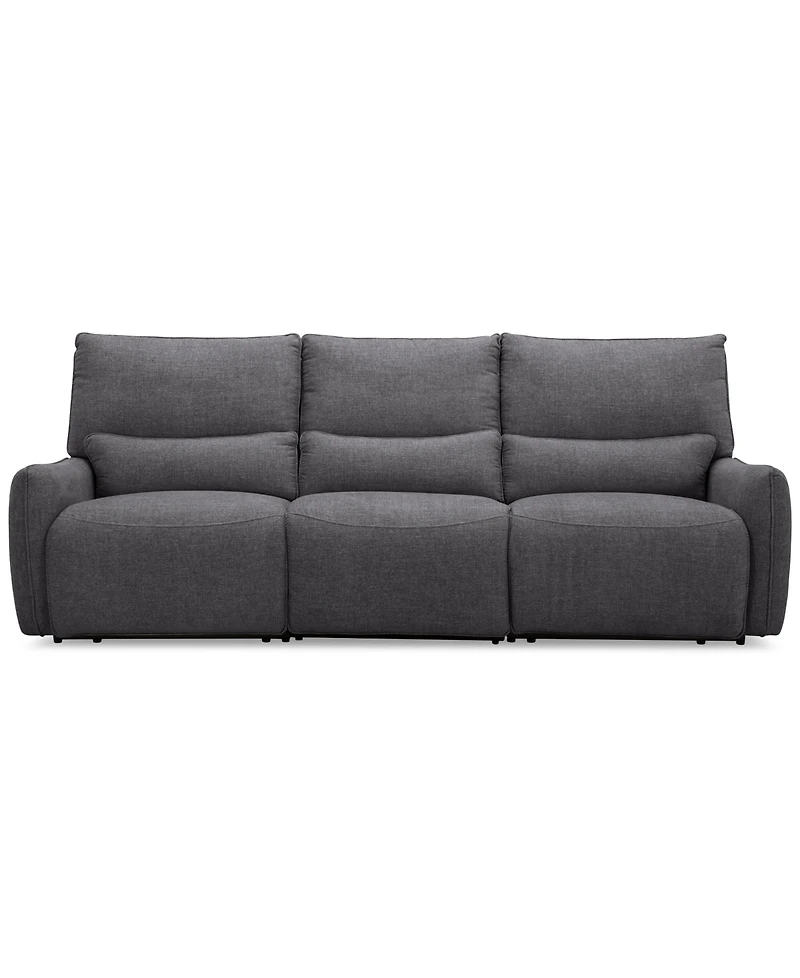 Olper 3-Pc. Fabric Zero Wall Sofa with 2 Power Recliners Chairs, Created for Macy's