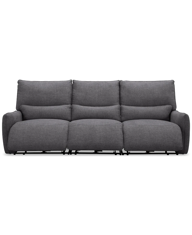 Olper 3-Pc. Fabric Zero Wall Sectional Power Motion Sofa, Created for Macy's
