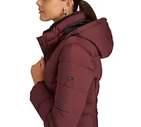 Calvin Klein Women's Faux-Fur-Lined Hooded Puffer Coat