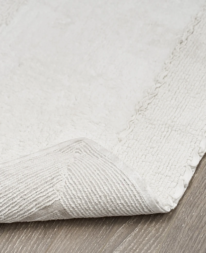 Laura Ashley Ruffle Cotton 2-Pc. Bath Rug Set