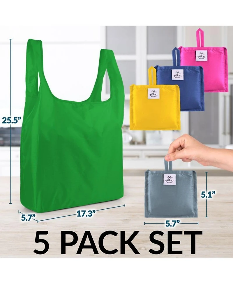 5 Pack 50 Pound Reusable Grocery Bags - With Handles