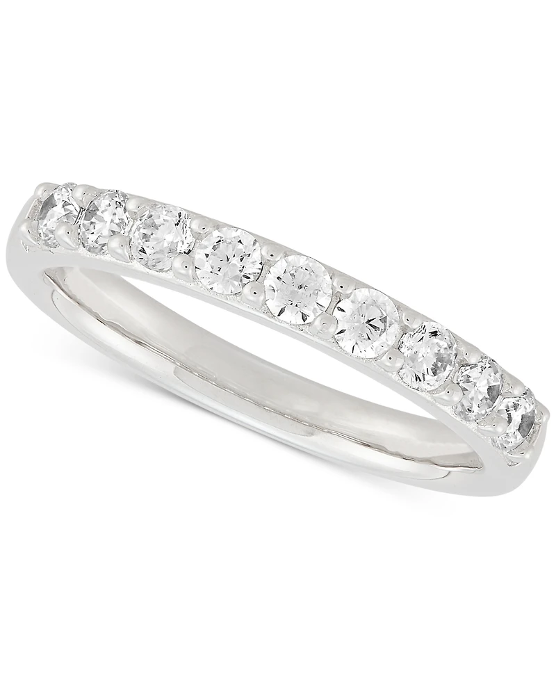 Arabella Cubic Zirconia Pear & Round Bridal Set in Sterling Silver