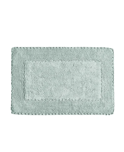 Laura Ashley Ruffled Cotton Bath Rug, 20" x 34"