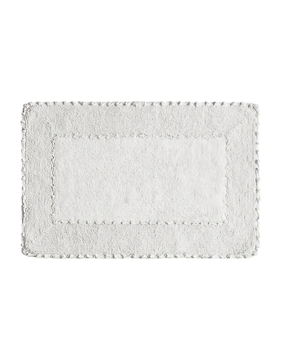 Laura Ashley Ruffled Cotton Bath Rug, 20" x 34"