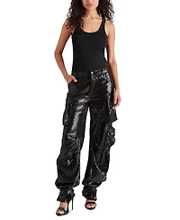 Steve Madden Women's Duo Sequin Relaxed Cargo Pants