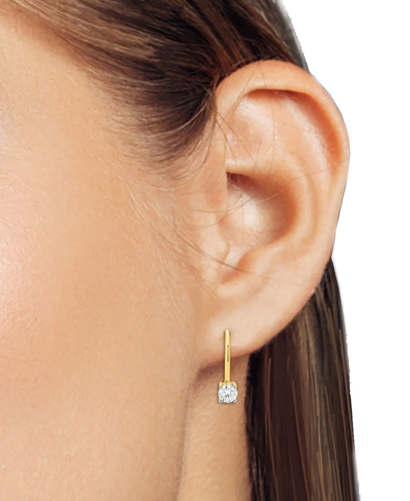 Forever Grown Diamonds Lab Diamond Leverback Earrings (1/2 ct. t.w.) Sterling Silver or 14K Gold-Plated