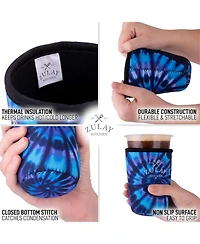 Reusable Iced Coffee Sleeve - Medium Sized Neoprene Insulator Sleeves (22oz to 24oz)