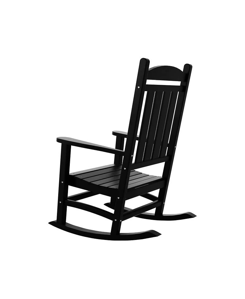 All-Weather Outdoor Patio Poly Classic Porch Rocking Chair (Set of 2)