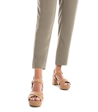 Women's Suede Heeled Platform Sandals By Xti