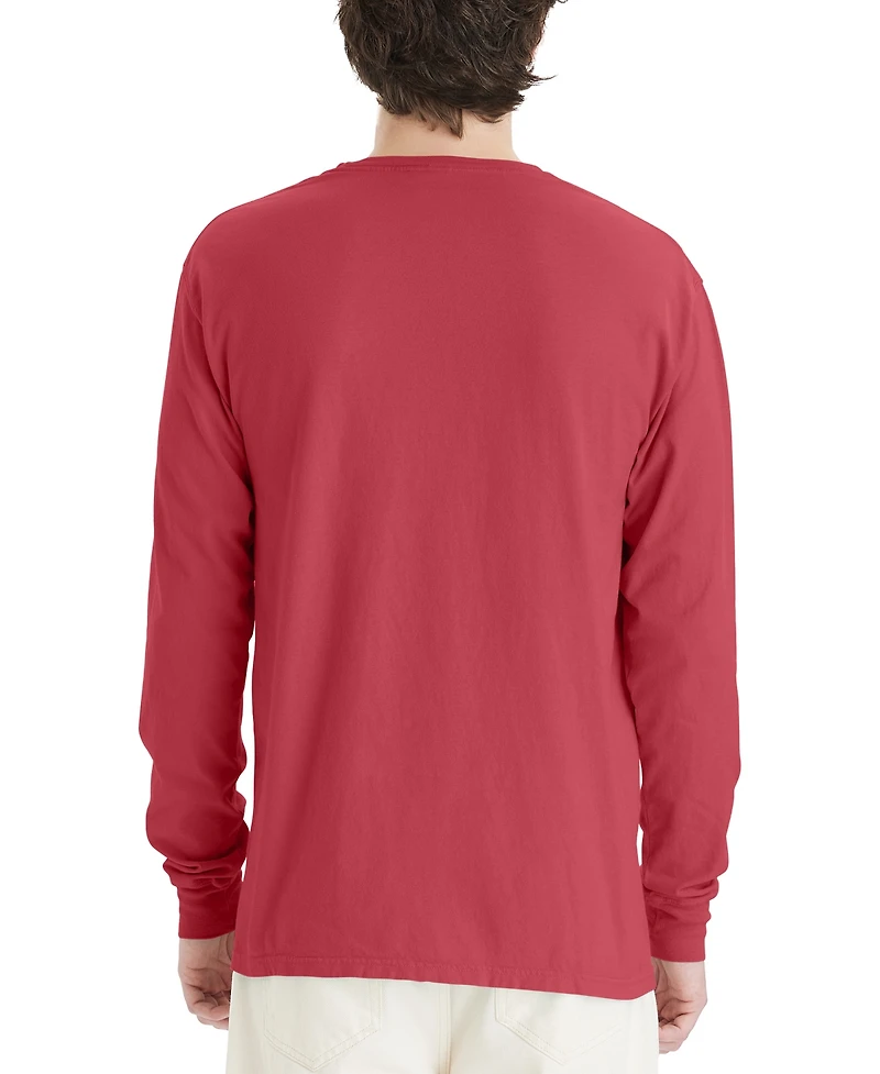 Hanes Unisex Garment Dyed Long Sleeve Cotton T-Shirt