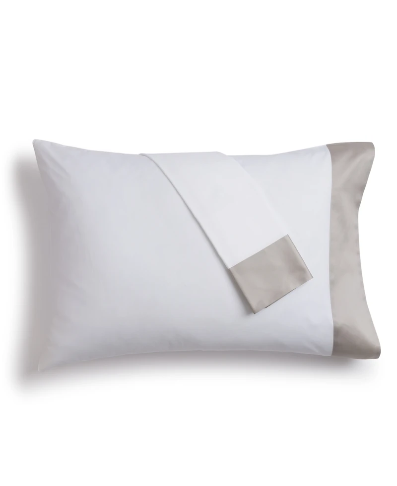 Closeout! Hotel Collection Italian Percale Sateen Cuff Pillowcase Pair, King, Exclusively at Macy's