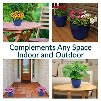 Chalet Outdoor/Indoor High-Fired Glazed Uv- and Frost-Resistant Ceramic Planters with Drainage Holes