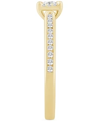 Diamond Princess Halo Engagement Ring (1/2 ct. t.w.) 14k Gold