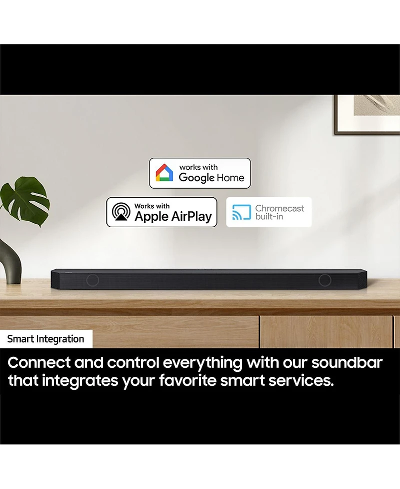 Samsung Hw-QS730D 3.1.2-Channel Soundbar with Wireless Subwoofer (Black)