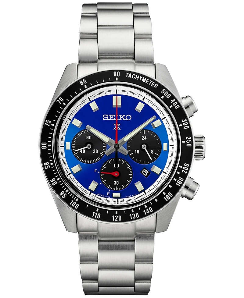 Seiko Men's Chronograph Prospex Speedtimer Solar U.s. Special Edition Stainless Steel Bracelet Watch 41mm