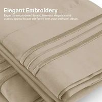 5 Piece Extra Deep Pocket Microfiber Sheet Set - Split King