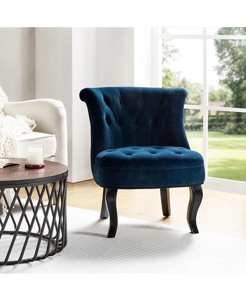 Modern Velvet Armless small Accent Chairs For Space Saving
