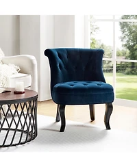Modern Velvet Armless small Accent Chairs For Space Saving