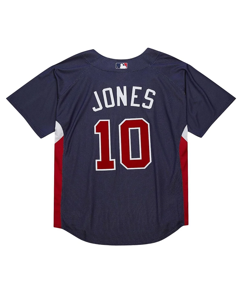 Mitchell Ness Men's Chipper Jones Navy Atlanta Braves Cooperstown Collection 2007 Batting Practice Jersey