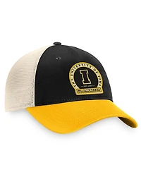 Top of the world Men's Black Iowa Hawkeyes Refined Trucker Adjustable Hat