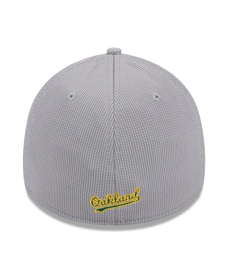 New Era Men's Gray Oakland Athletics Active Pivot 39Thirty Flex Hat
