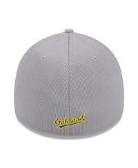New Era Men's Gray Oakland Athletics Active Pivot 39Thirty Flex Hat