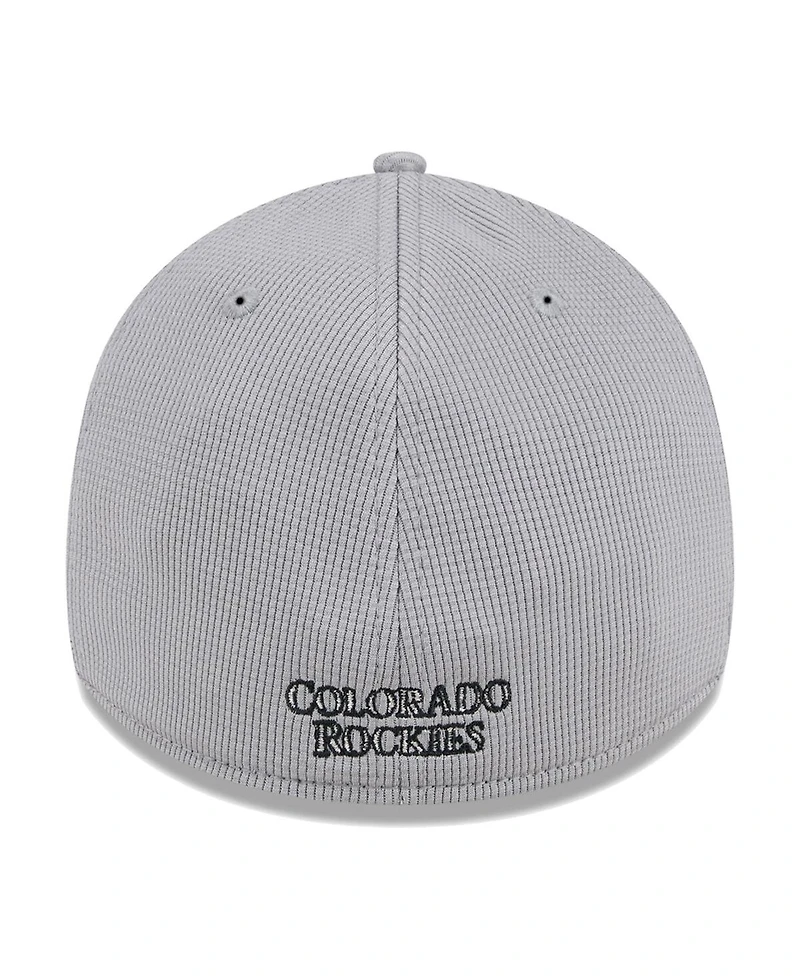 New Era Men's Gray Colorado Rockies Active Pivot 39Thirty Flex Hat