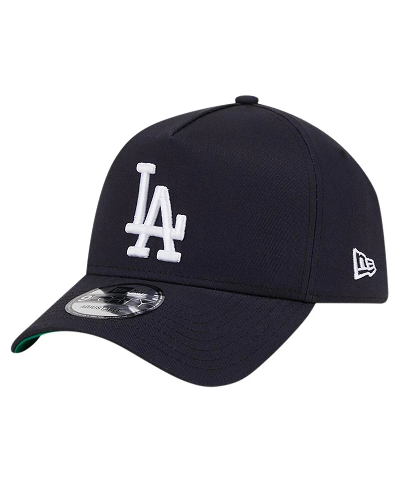 New Era Men's Navy Los Angeles Dodgers Team Color A-Frame 9Forty Adjustable Hat