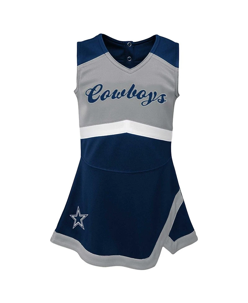 Outerstuff Girls Infant Navy Dallas Cowboys Cheer Captain Jumper Dress