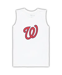 Concepts Sport Women's White/Red Washington Nationals Plus Size Tank Top Shorts Sleep Set