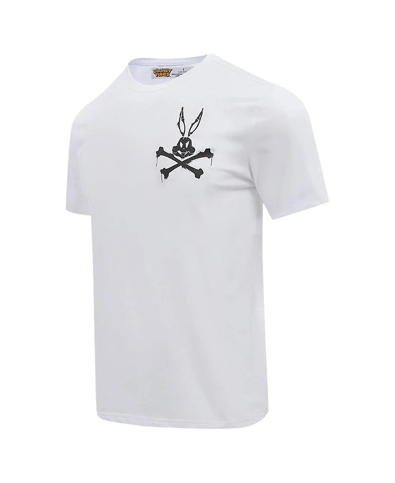 Freeze Max Men's Bugs Bunny White Looney Tunes Melted Skeleton T-Shirt