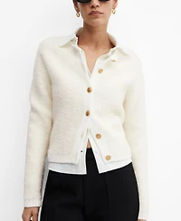 Mango Women's Knitted Buttoned Jacket