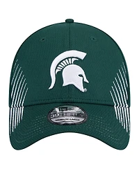 New Era Men's Green Michigan State Spartans Active Slash Sides 39Thirty Flex Hat