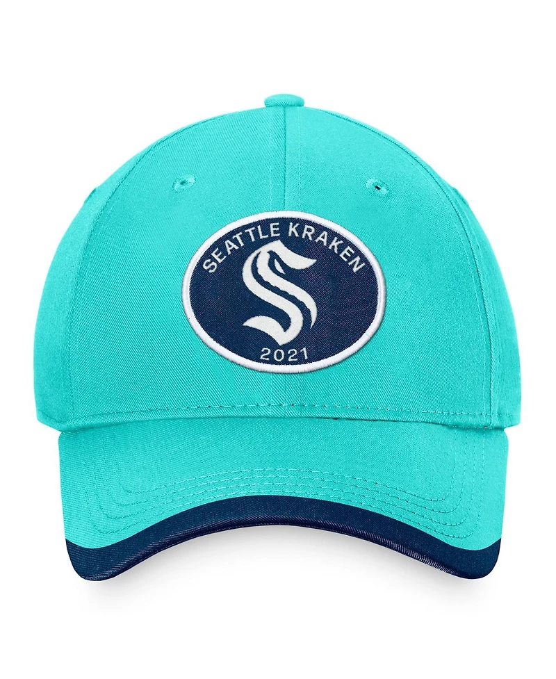 Fanatics Branded Men's Light Blue Seattle Kraken Fundamental Adjustable Hat