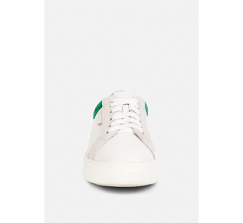 Endler Womens Color Block Leather Sneakers