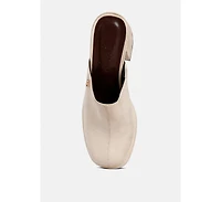 Delaunay Womens Suede Heeled Mules