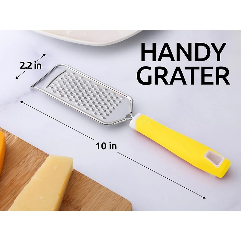 Cheese Grater Stainless Steel - Durable Rust-Proof Metal Lemon Zester Grater With Handle
