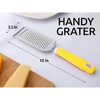 Cheese Grater Stainless Steel - Durable Rust-Proof Metal Lemon Zester Grater With Handle