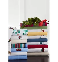 Lands' End Comfy Super Soft Cotton Flannel Fitted Bed Sheet - 5oz