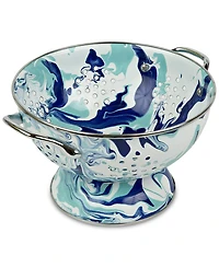 Golden Rabbit Lagoon Enameled Steel Medium Colander
