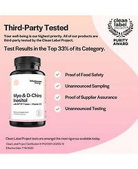 Wholesome Story Myo-Inositol & D-Chiro Inositol Capsules with Mthf, Folate, Vitamin D| Support for Ovarian Function, Hormone Balance, & Homocysteine L
