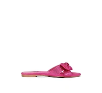 fleurette bow flat sandals