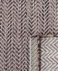 Safavieh Courtyard CY8022 Brown and Beige 5'3" x 7'7" Sisal Weave Outdoor Area Rug