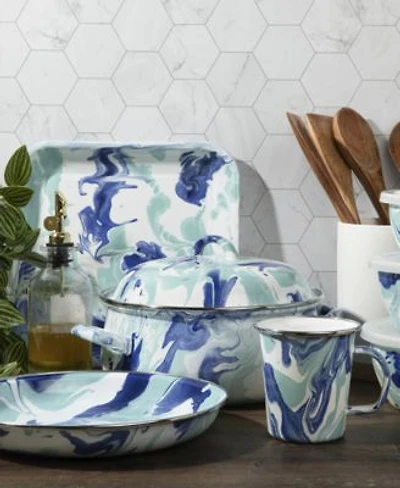 Golden Rabbit Lagoon Enameled Steel Dinnerware Serving Collection