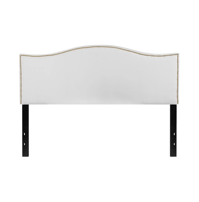 Arched Queen Headboard With Accent Nail Trim