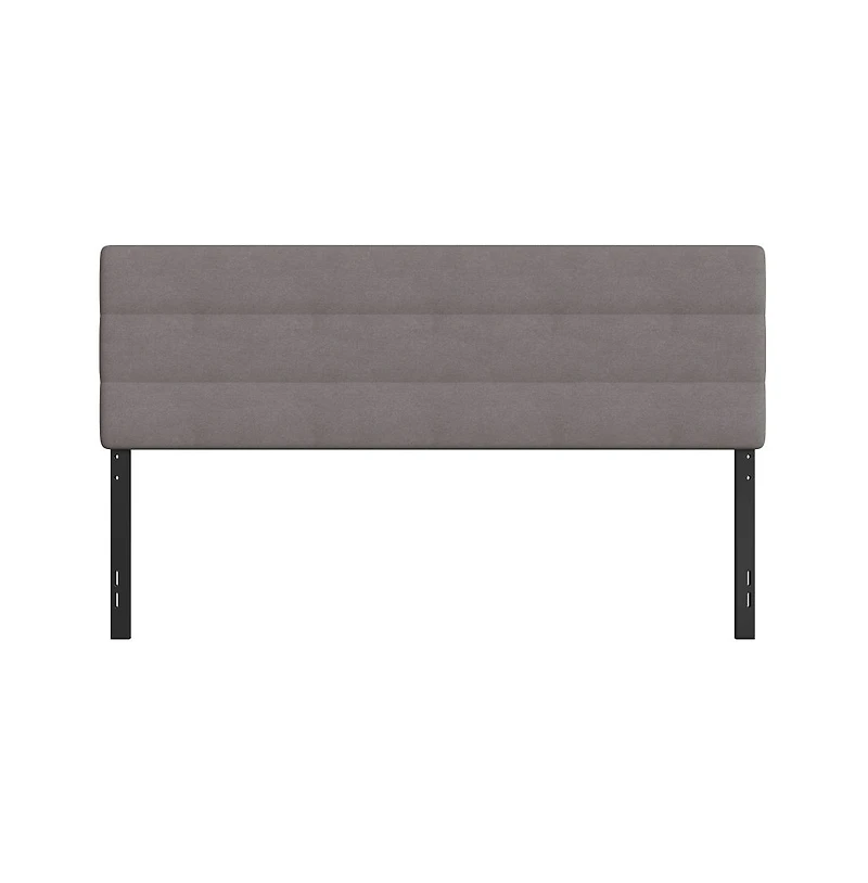 Merrick Lane Coppola King Headboard With Tufted Upholstery And Powder Coated Metal Frame