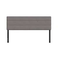 Merrick Lane Coppola King Headboard With Tufted Upholstery And Powder Coated Metal Frame