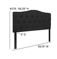 Arched Full Button Tufted Upholstered Headboard